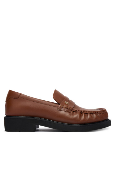 Tommy Hilfiger лоуфъри с дебела подметка Th Square Toe Leather Loafer FW0FW08977 Кафяв - Mera.bg