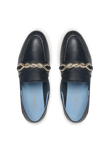 Tommy Hilfiger Лоуфъри Th Chain Feminne Loafer FW0FW07077 Тъмносин - Mera.bg