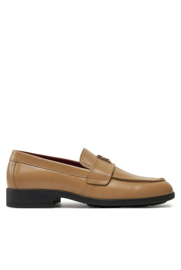 Tommy Hilfiger Лоуфъри Th Leather Classic Loafer FW0FW07961 Каки - Mera.bg