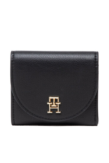 Tommy Hilfiger Малък дамски портфейл Life Med Wallet AW0AW13627 Черен - Mera.bg