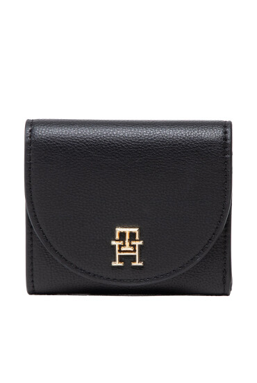Tommy Hilfiger Малък дамски портфейл Life Med Wallet AW0AW13627 Черен - Mera.bg