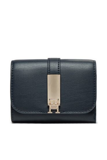 Tommy Hilfiger Малък дамски портфейл Th Heritage Med AW0AW16579 Тъмносин - Mera.bg