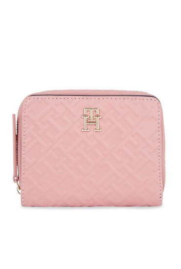 Tommy Hilfiger Малък дамски портфейл Th Refined Med Za Mono AW0AW15755 Розов - Mera.bg