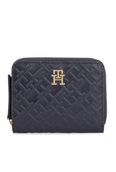 Tommy Hilfiger Портфейл Th Refined Med Za Mono AW0AW15755 Тъмносин - Mera.bg