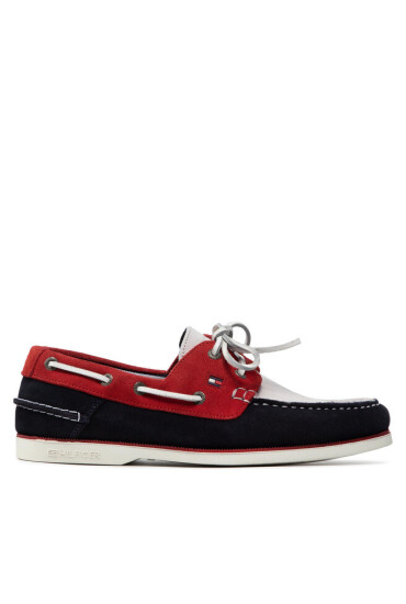 Tommy Hilfiger Мокасини Classic Suede Boat Shoe FM0FM02736 Rwb 0GY - Mera.bg