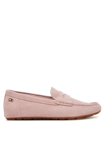 Tommy Hilfiger Мокасини Flag Soft Suede Driver Loafer FW0FW08558 Розов - Mera.bg