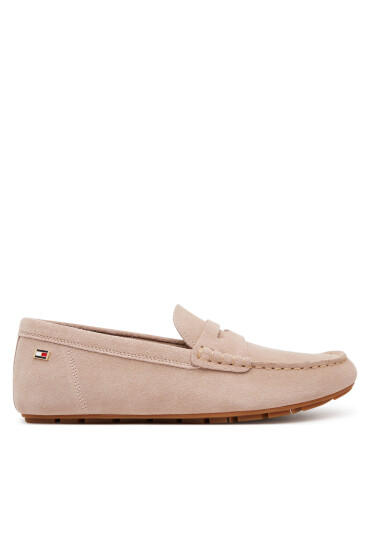 Tommy Hilfiger Мокасини Flag Soft Suede Driver Loafer FW0FW08558 Розов - Mera.bg
