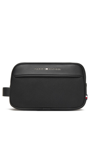Tommy Hilfiger Несесер Th Foundation Washbag AM0AM13747 Черен - Mera.bg