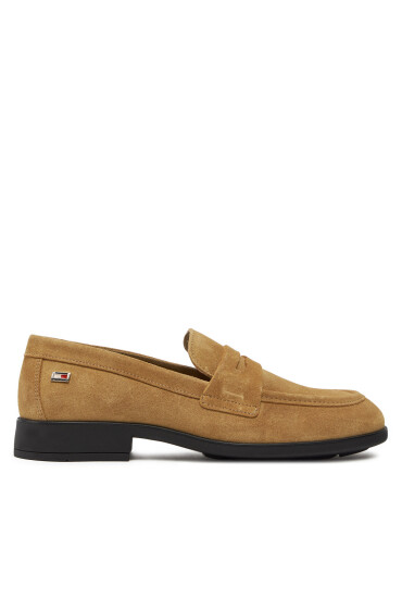 Tommy Hilfiger Лоуфъри Flag Suede Classic Loafer FW0FW08221 Каки - Mera.bg