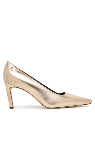 Tommy Hilfiger Обувки на ток Logo Metallic Pump Slanted Hl FW0FW08994 Златист - Mera.bg