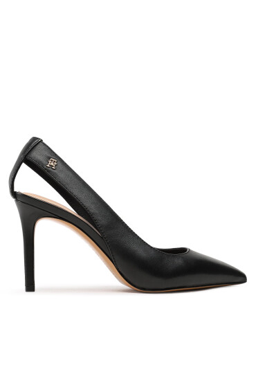 Tommy Hilfiger Обувки на ток Pointy Sling Back FW0FW07350 Black BDS - Mera.bg