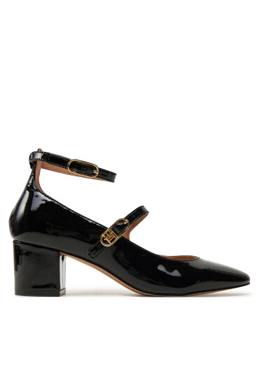 Tommy Hilfiger Обувки на ток Pump Double Strap Patent Leather FW0FW08566 Черен - Mera.bg