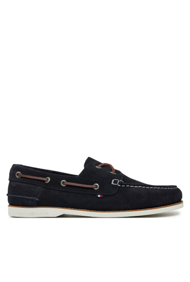 Tommy Hilfiger Обувки Th Boat Shoe Core Suede FM0FM05387 Тъмносин - Mera.bg