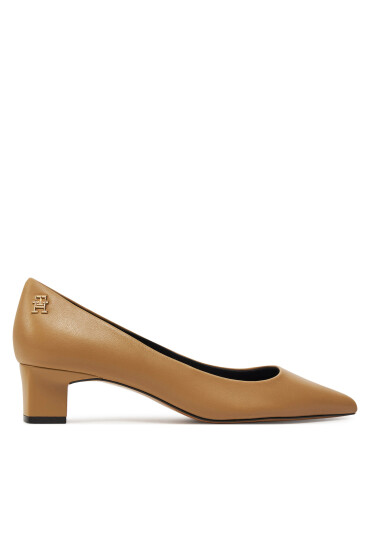Tommy Hilfiger Обувки на ток Th Mid Heel Pump FW0FW08204 Каки - Mera.bg