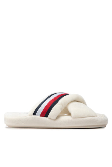 Tommy Hilfiger Пантофи Comfy Home Slippers With Straps FW0FW06888 Ecru YBL - Mera.bg