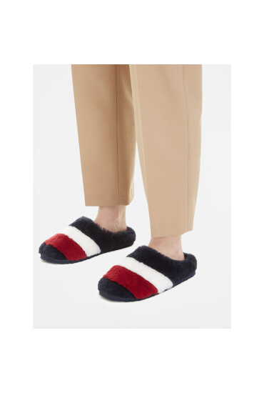 Tommy Hilfiger Пантофи Flag Fur Home Slipper FW0FW07432 Rwb 0GY - Mera.bg