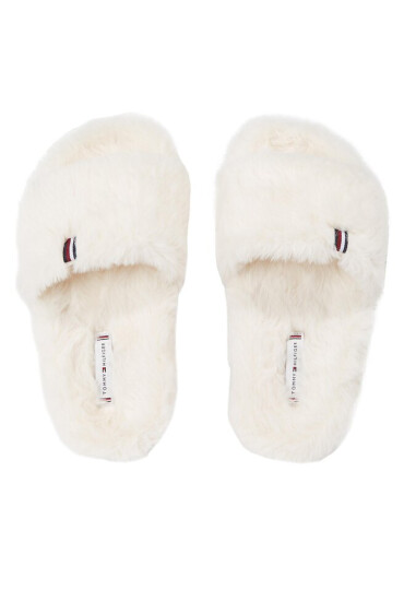 Tommy Hilfiger Пантофи Fur Home Slipper Slide FW0FW07663 Ancient White YBH - Mera.bg