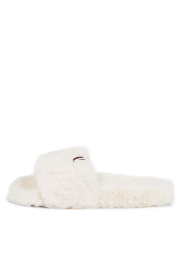Tommy Hilfiger Пантофи Fur Home Slipper Slide FW0FW07663 Ancient White YBH - Mera.bg