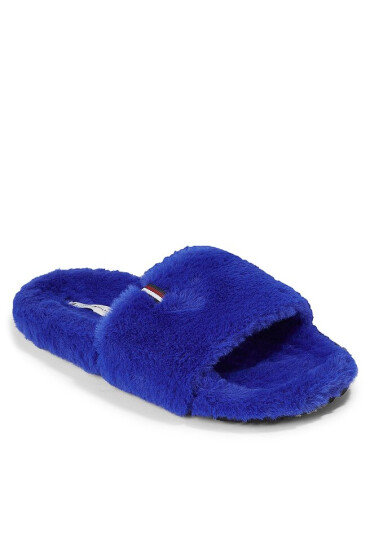 Tommy Hilfiger Пантофи Fur Home Slipper Slide FW0FW07663 Ultra Blue C66 - Mera.bg