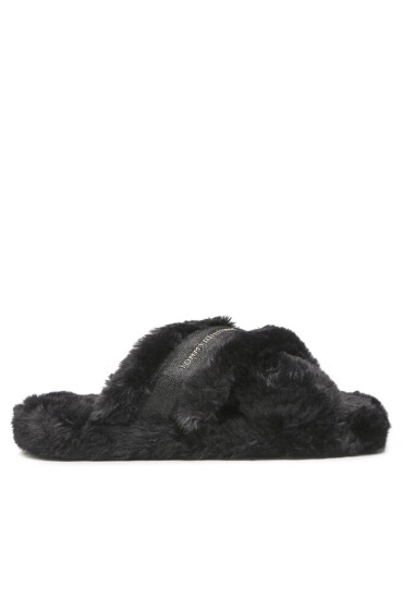 Tommy Hilfiger Пантофи Fur Home Slippers Wiht Straps FW0FW06889 Черен - Mera.bg
