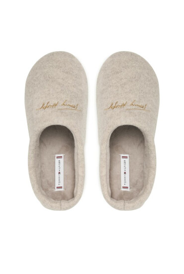 Tommy Hilfiger Пантофи Home Slipper Felt FW0FW06715 Beige Heather ADK - Mera.bg