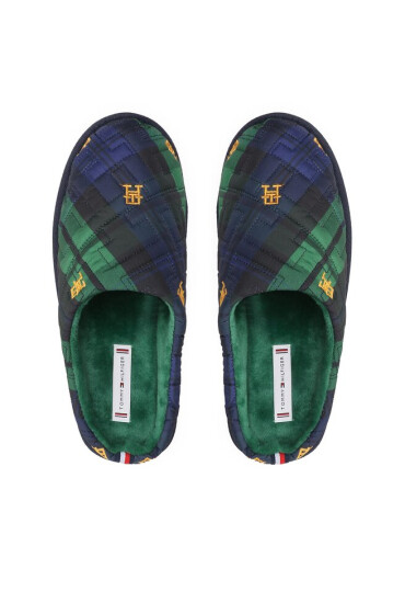 Tommy Hilfiger Пантофи Quilted Home Slipper Blackwatch FW0FW06913 Тъмносин - Mera.bg