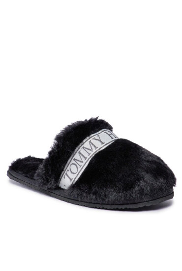 Tommy Hilfiger Пантофи Tommy Fur Hotel Slipper FW0FW07595 Black BDS - Mera.bg