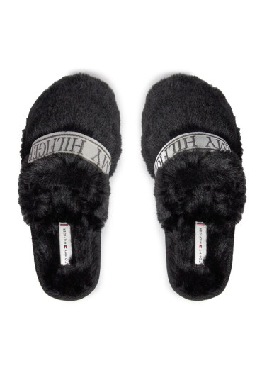 Tommy Hilfiger Пантофи Tommy Fur Hotel Slipper FW0FW07595 Black BDS - Mera.bg