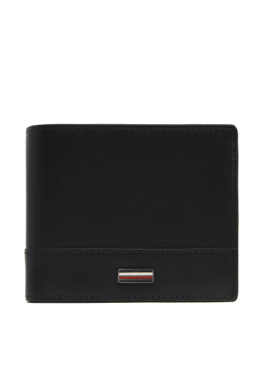 Tommy Hilfiger Портфейл Th Corp Cc Flap And Coin AM0AM13246 Черен - Mera.bg