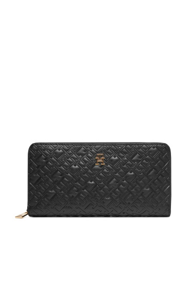 Tommy Hilfiger Портфейл Th Icon Lrg Za Mono Embo AW0AW17955 Черен - Mera.bg