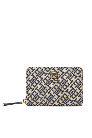 Tommy Hilfiger Портфейл Th Jacquard Med Za AW0AW17479 Тъмносин - Mera.bg