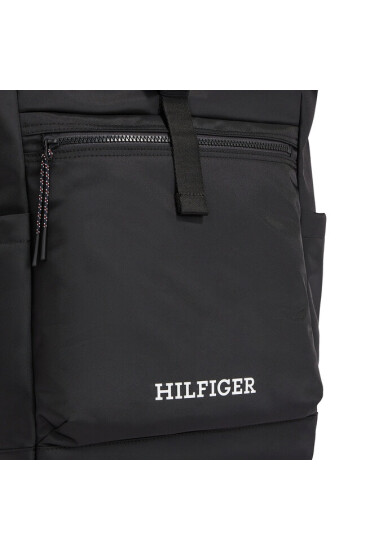 Tommy Hilfiger Раница Th Monotype Rolltop Backpack AM0AM11549 Черен - Mera.bg
