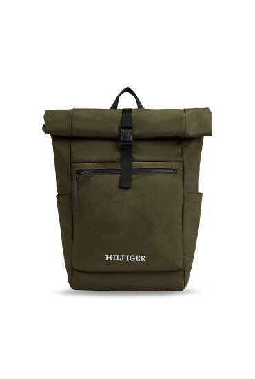 Tommy Hilfiger Раница Th Monotype Rolltop Backpack AM0AM11549 Зелен - Mera.bg