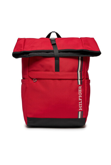 Tommy Hilfiger Раница Th Monotype Rolltop Backpack AM0AM11792 Червен - Mera.bg