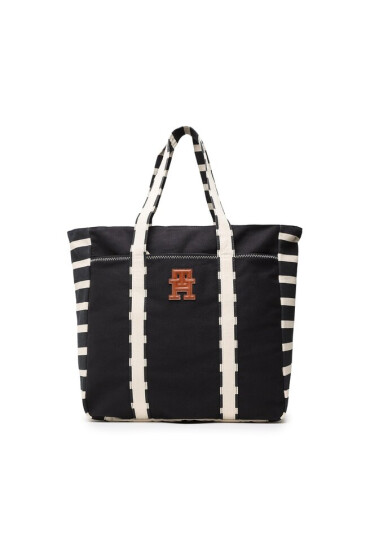 Tommy Hilfiger Дамска чанта Th Coastal Prep Breton Tote AM0AM11079 Тъмносин - Mera.bg