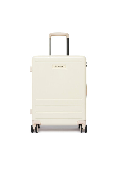 Tommy Hilfiger Самолетен куфар за ръчен багаж Th Travel Cabin Case AW0AW17829 Екрю - Mera.bg