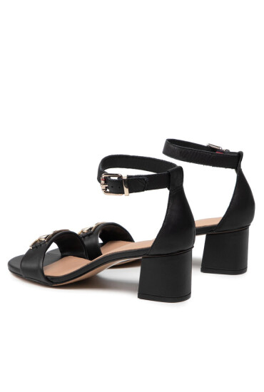 Tommy Hilfiger Сандали Hardware Mid Heel Sandal FW0FW06300 Black BDS - Mera.bg