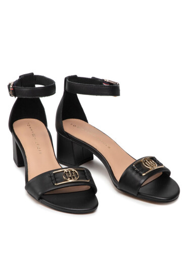 Tommy Hilfiger Сандали Hardware Mid Heel Sandal FW0FW06300 Black BDS - Mera.bg