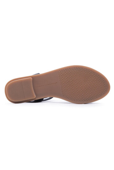 Tommy Hilfiger Сандали Feminine Leather Flat Sandal FW0FW05628 Black BDS - Mera.bg