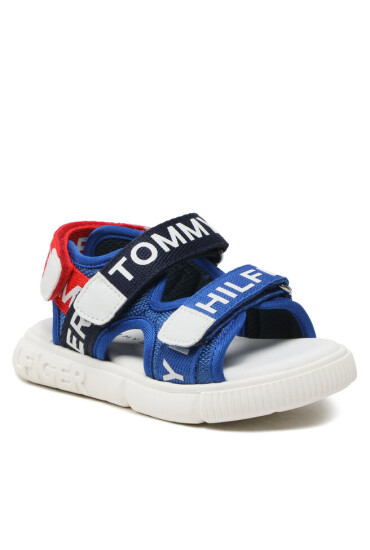 Tommy Hilfiger Сандали Logo Velcro Sandal T1X2-32899-1590 S Royal/Blue/Red Y255 - Mera.bg