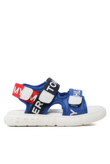 Tommy Hilfiger Сандали Logo Velcro Sandal T1X2-32899-1590 S Royal/Blue/Red Y255 - Mera.bg