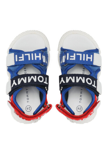 Tommy Hilfiger Сандали Logo Velcro Sandal T1X2-32899-1590 S Royal/Blue/Red Y255 - Mera.bg