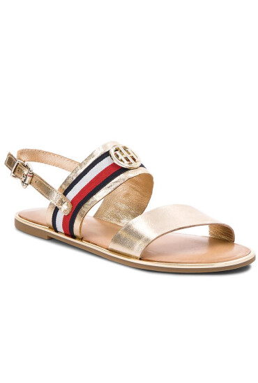 Tommy Hilfiger Сандали Corporate Ribbon Flat Sandal Met FW0FW02837 Mekong 709 - Mera.bg
