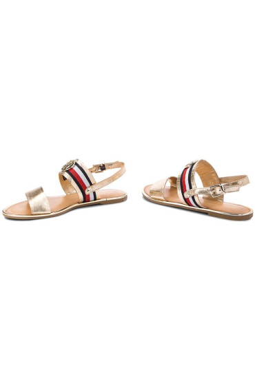 Tommy Hilfiger Сандали Corporate Ribbon Flat Sandal Met FW0FW02837 Mekong 709 - Mera.bg