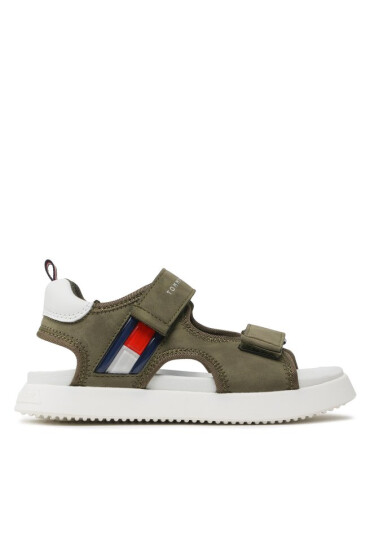 Tommy Hilfiger Сандали Flag Velcro Sandal T3B2-32906-1355 M Каки - Mera.bg