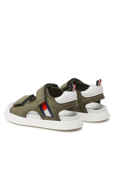 Tommy Hilfiger Сандали Flag Velcro Sandal T3B2-32906-1355 M Каки - Mera.bg