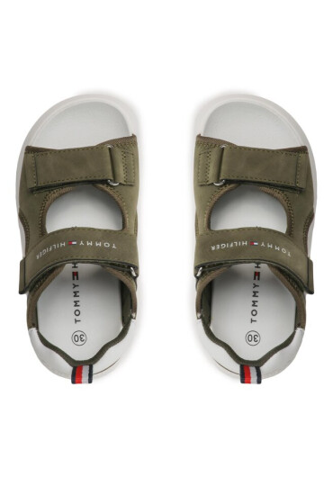 Tommy Hilfiger Сандали Flag Velcro Sandal T3B2-32906-1355 M Каки - Mera.bg