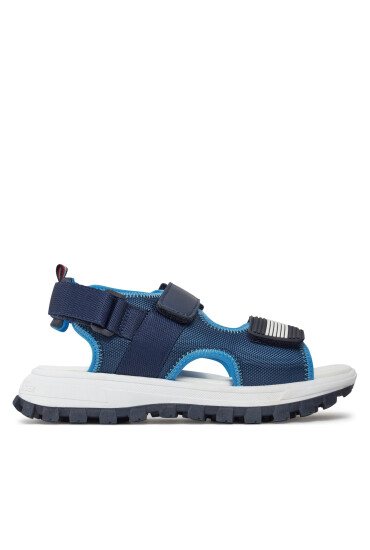 Tommy Hilfiger Сандали Flag Velcro Sandal T3B2-33434-1591 S Тъмносин - Mera.bg