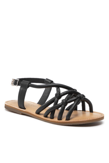 Tommy Hilfiger Сандали Flat Strappy Sandal FW0FW06668 Black BDS - Mera.bg