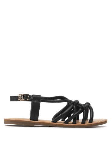 Tommy Hilfiger Сандали Flat Strappy Sandal FW0FW06668 Black BDS - Mera.bg